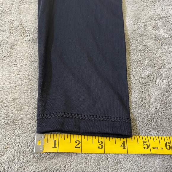 Sweaty Betty M Merino Wool Blend Jersey Lined Mesh Calves Black Wet Look Legging - Picture 16 of 16